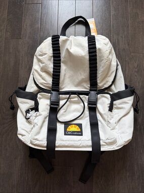 NWT C&C California White Nylon Backpack